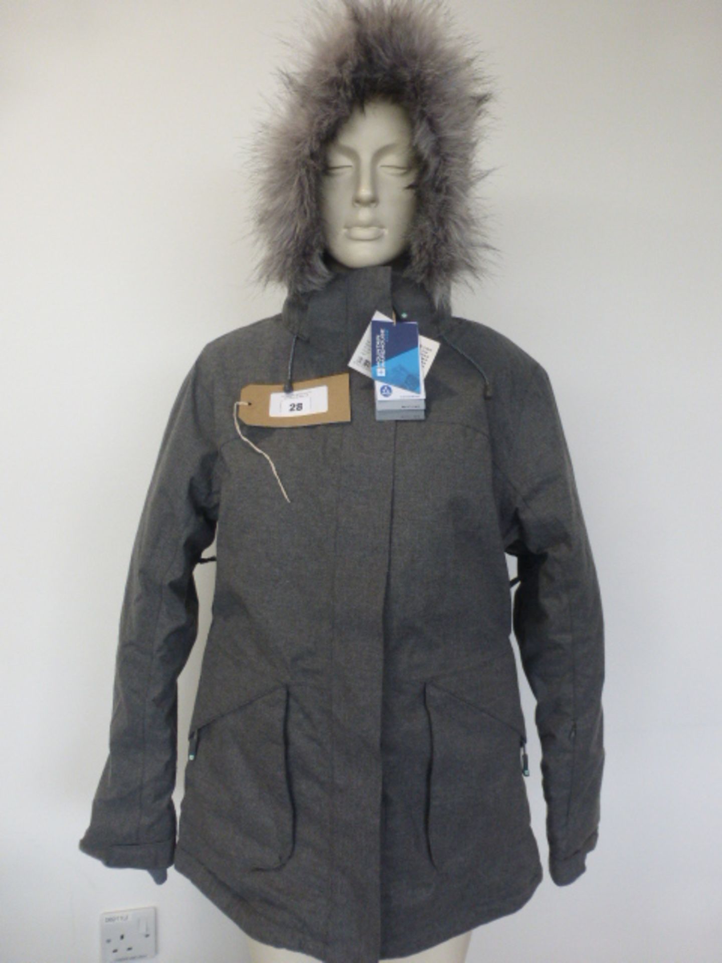 Mountain Warehouse Snow ladies textured ski jacket in grey size 14