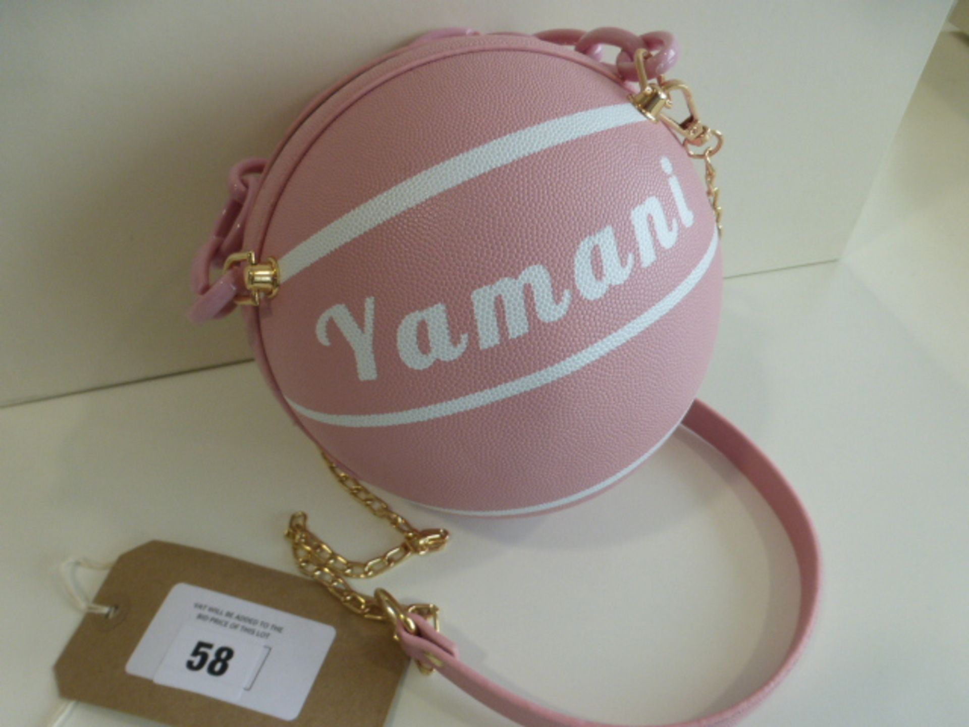 Yamani basket ball handbag in pink - Image 2 of 3