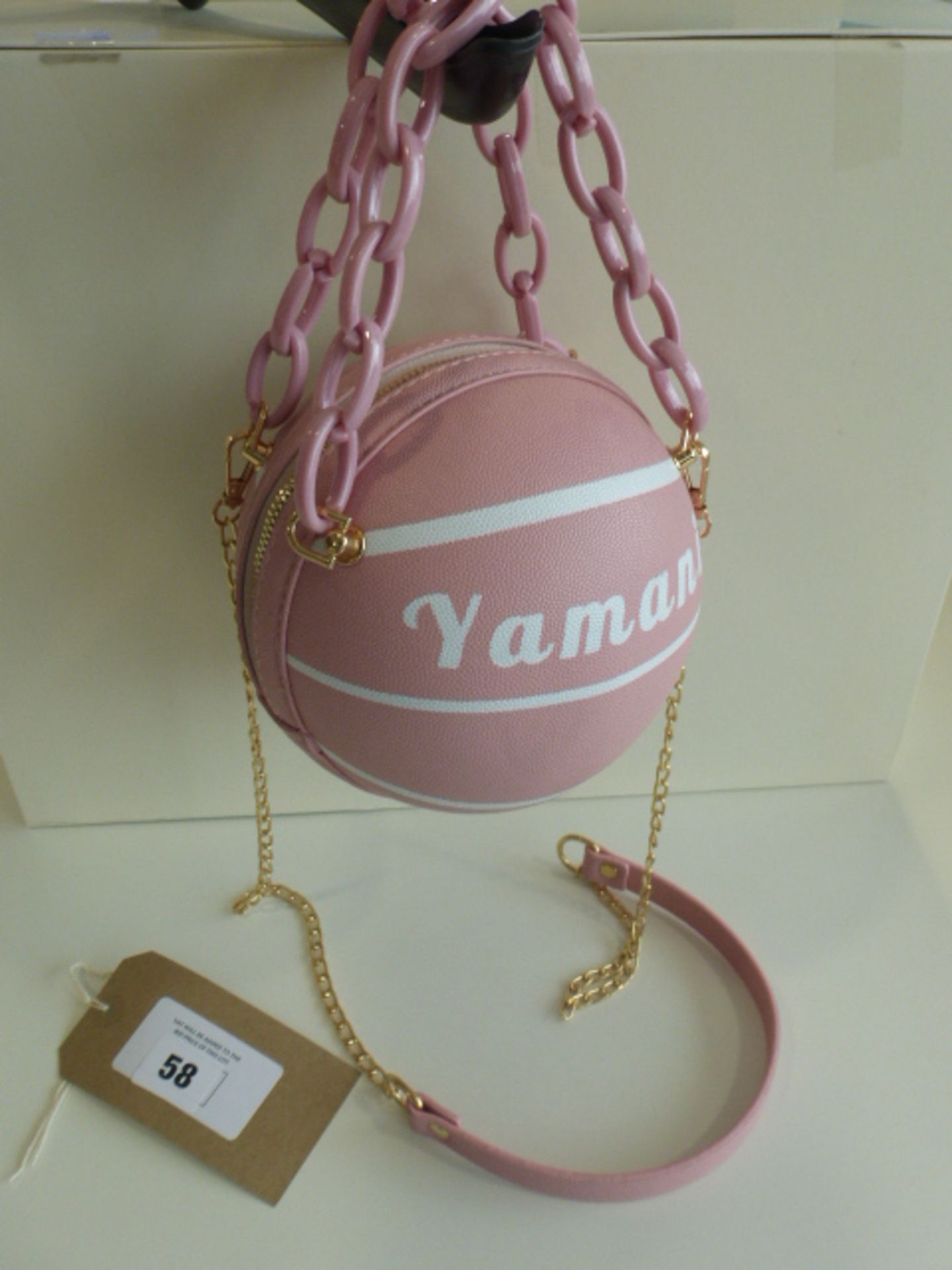 Yamani basket ball handbag in pink