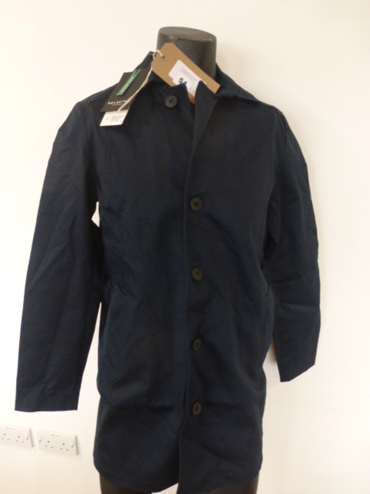 Selected Homme timeless coat B in sky captain size S