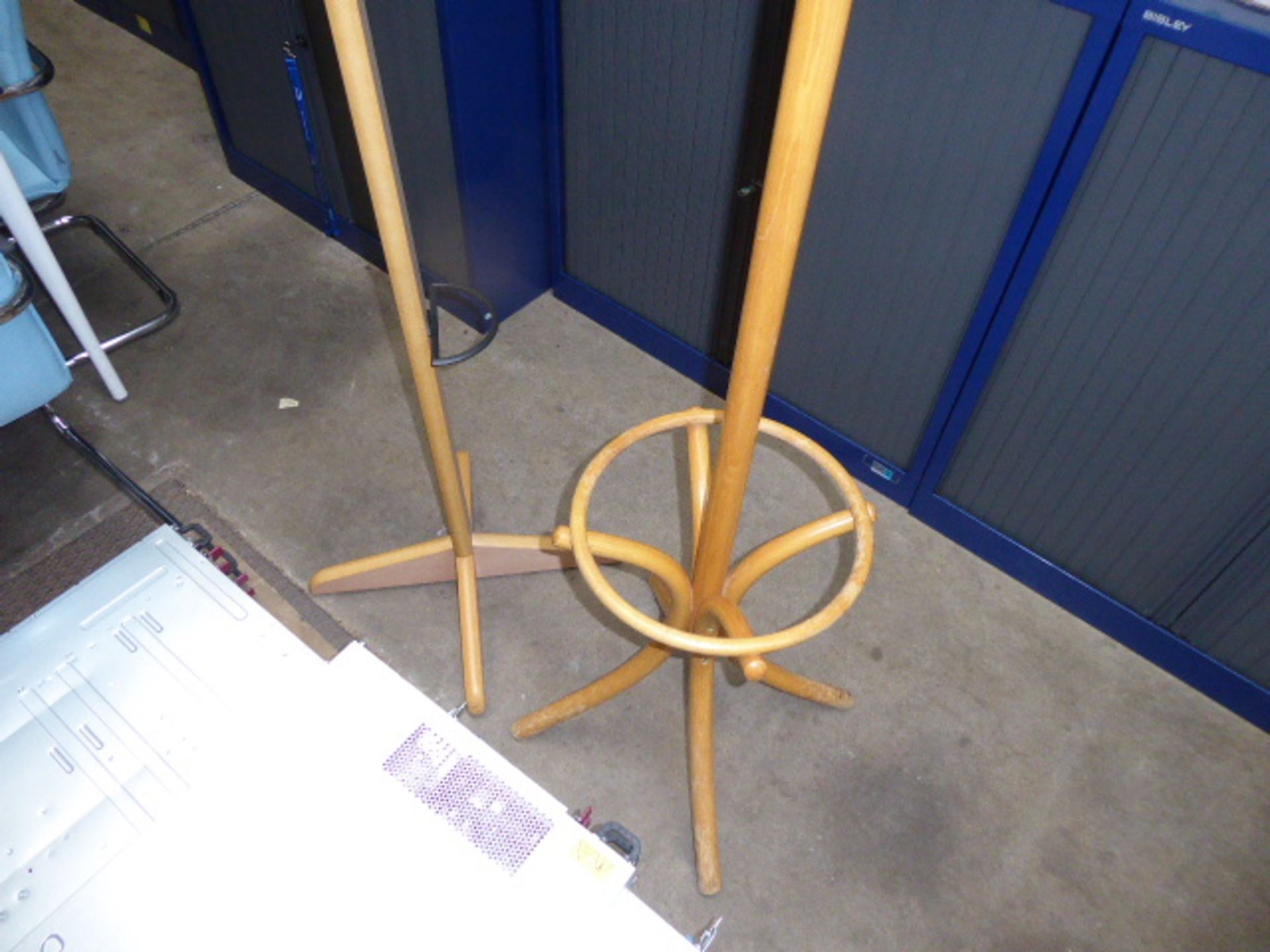 2 wooden hat and coat stands - Image 2 of 2