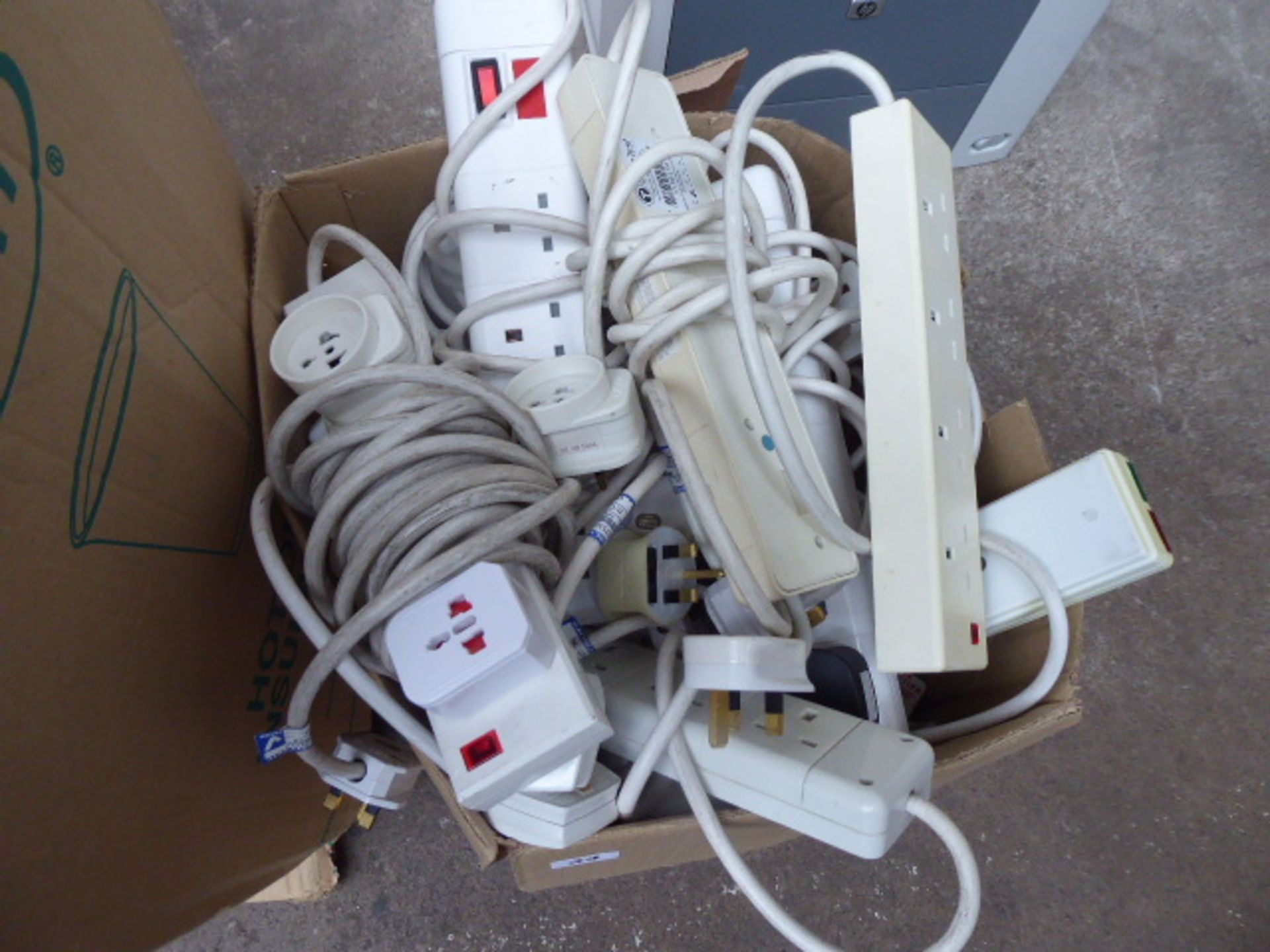 2 boxes containing assorted extension leads - Image 2 of 2