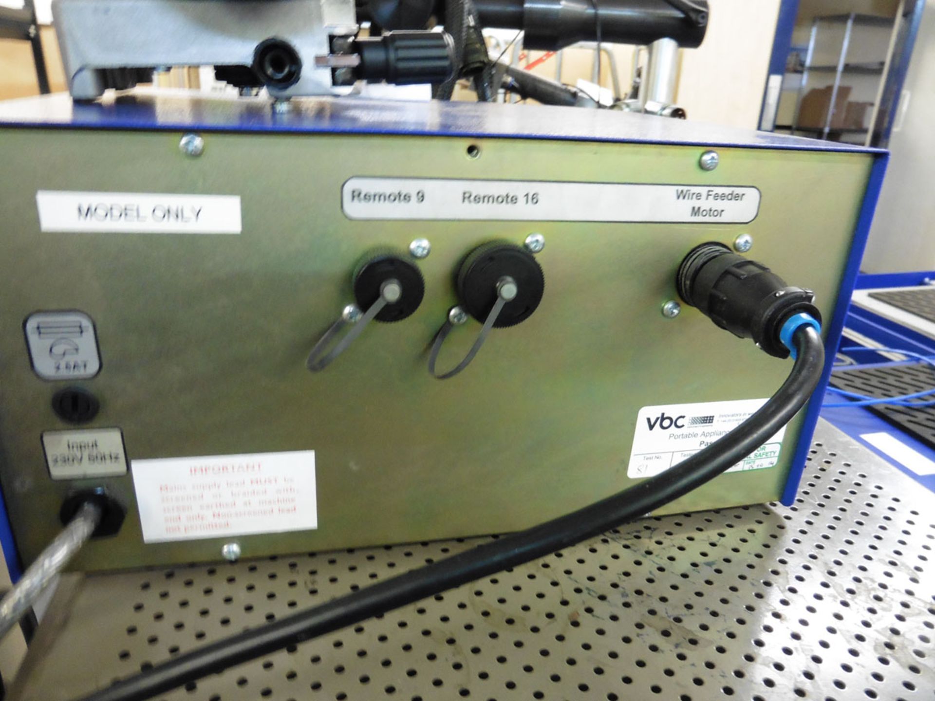 VBC Instrument Engineering Pulsed TIG Cold Wire Feeder (Sept 2009) - Image 5 of 6