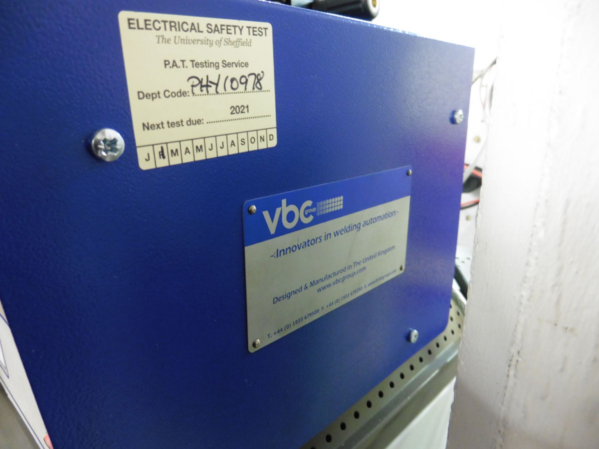 VBC Instrument Engineering Pulsed TIG Cold Wire Feeder (Sept 2009) - Image 6 of 6