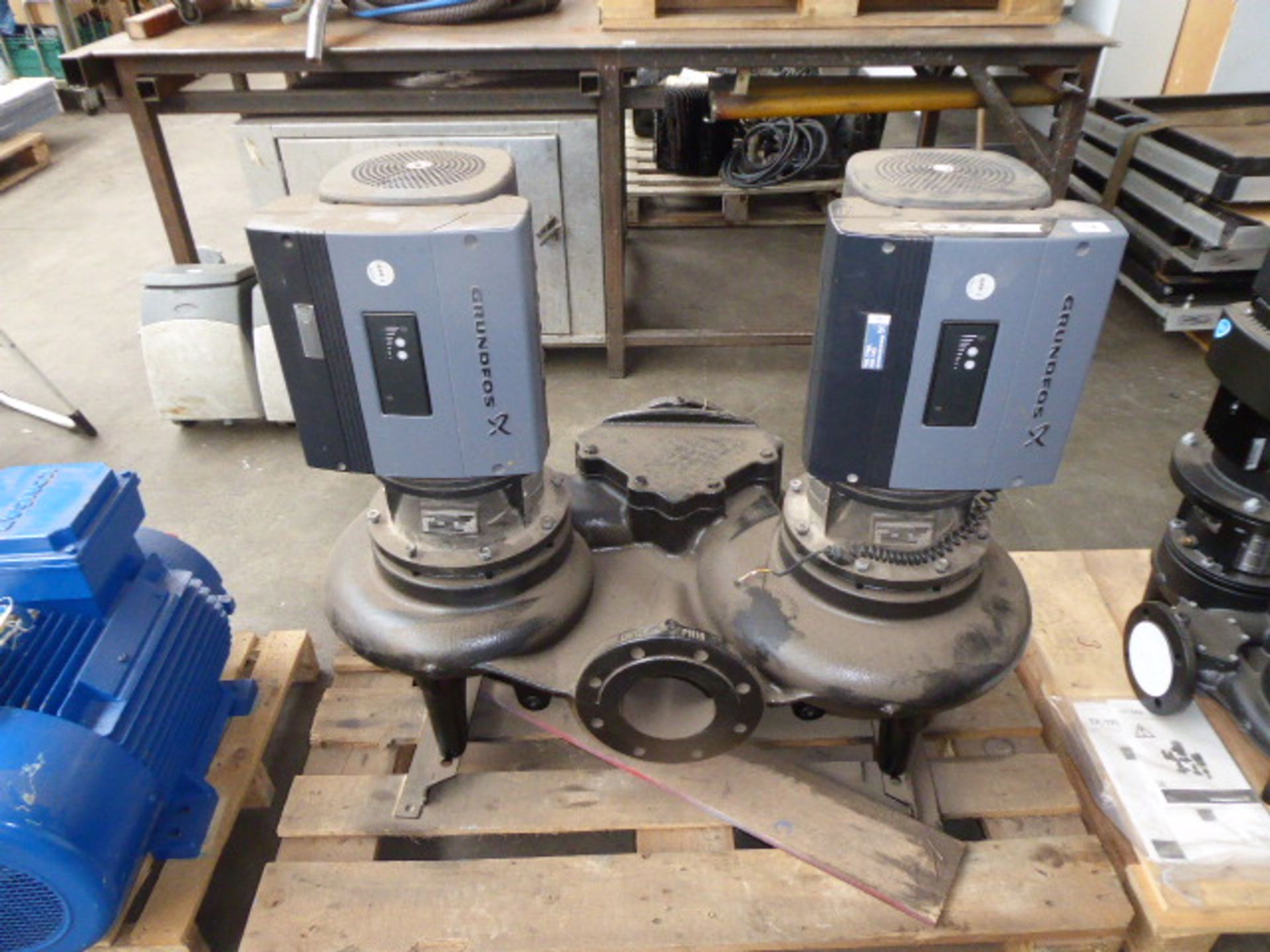 Grundfos TPED 125-110/4-110/4 A-F-A-BAQE twin stage pump, with each motor having inverter drive