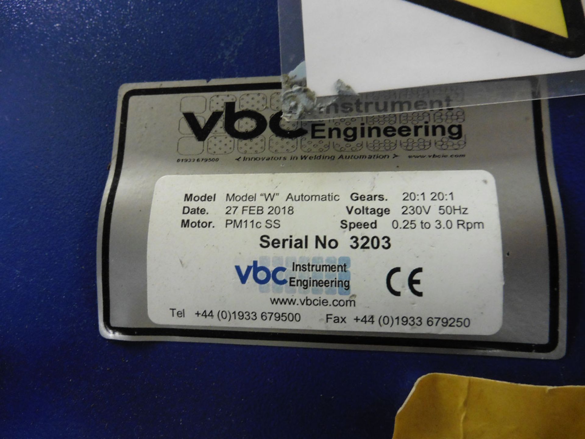 VBC Instrument Engineering Model W Automatic Programmable Rotary table (Feb 2018) with controller, - Image 9 of 11