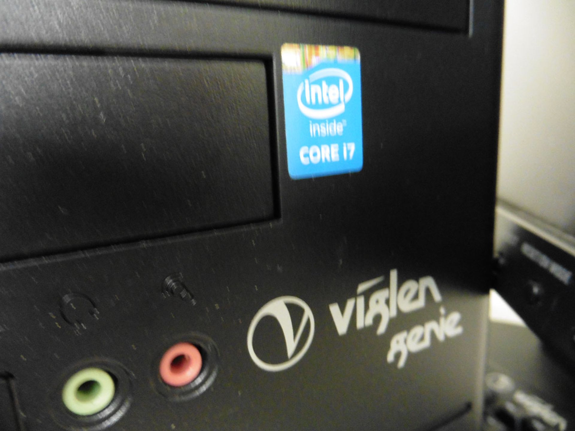 Viglen Genie Tower PC with Core i7 cpu, WD Blue Sata 1TB SSD hard drive, MSI Aero graphics, NEC 24'' - Image 2 of 5