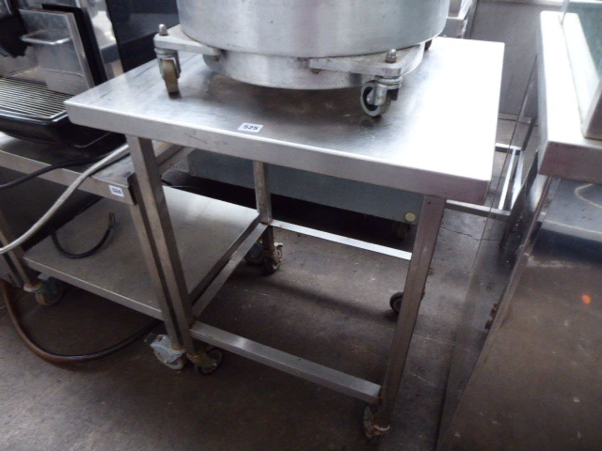 Stainless steel mobile table