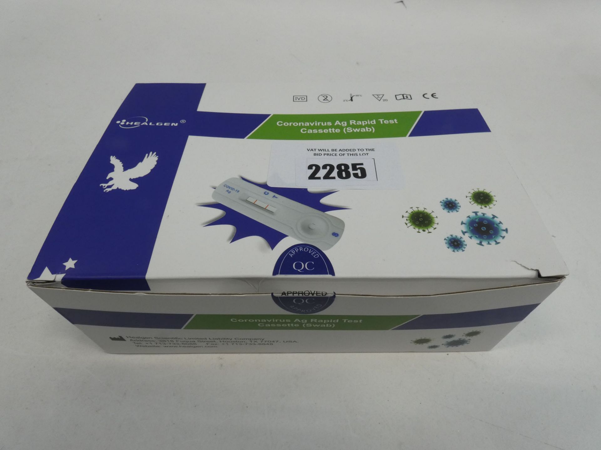 Box of 20 Healgen Covid-19 Rapid Antigen test kits