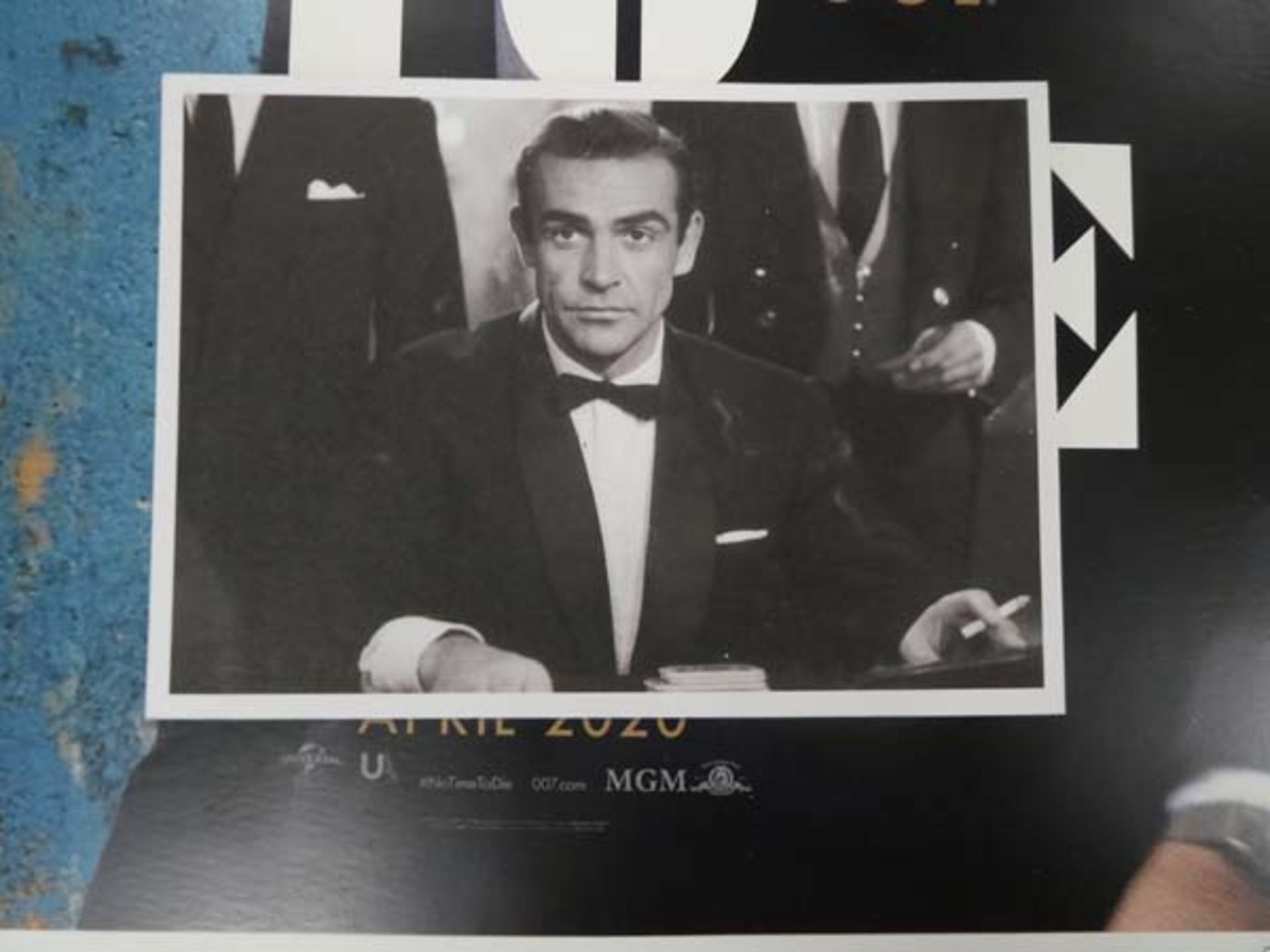 James Bond No time To Die poster bearing signature and James Bond 007 stamp set, no certification - Image 4 of 4