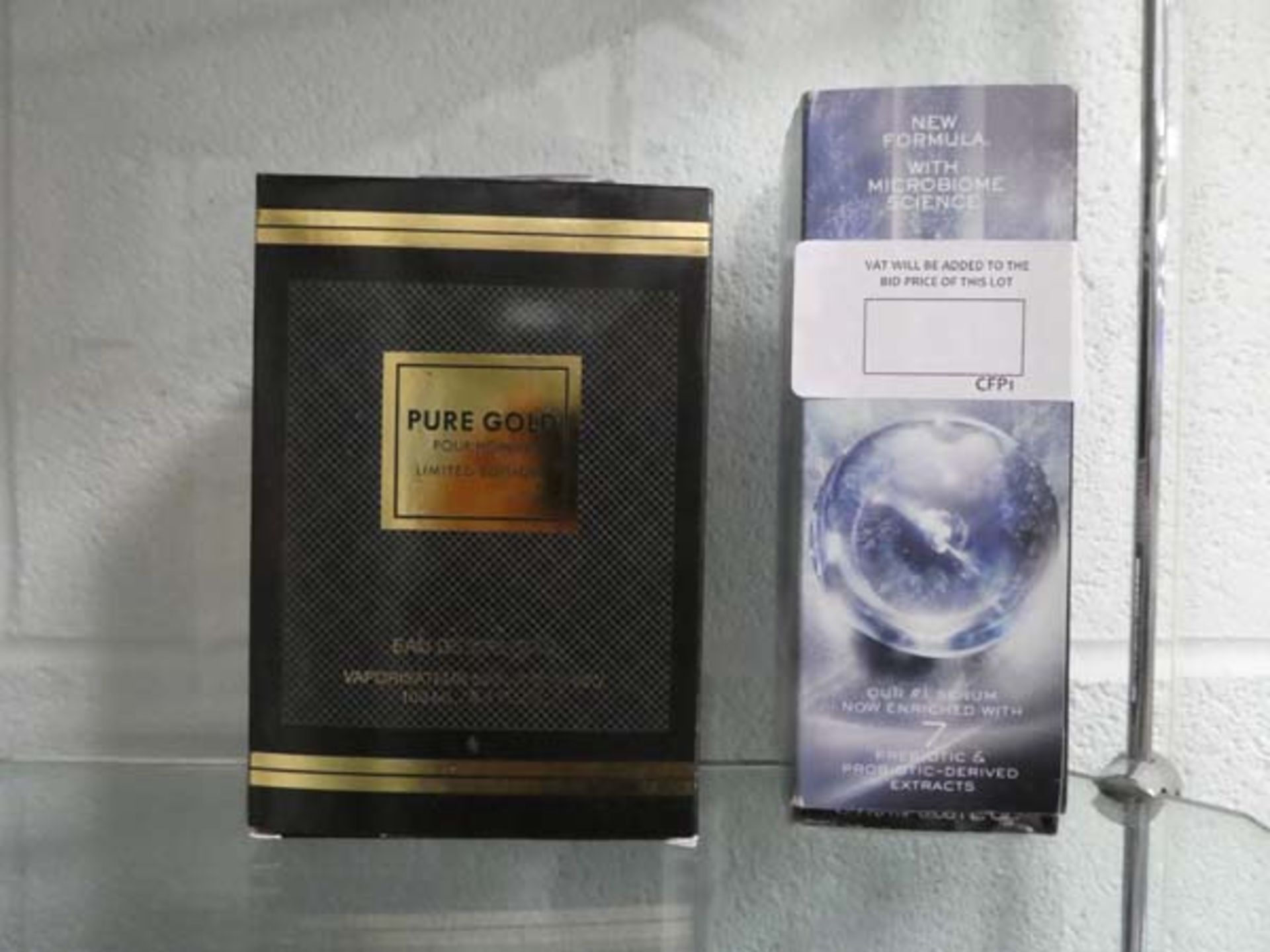 Pure Gold 100ml perfume together with a 150ml Youth Activating Concentrate by Lancome