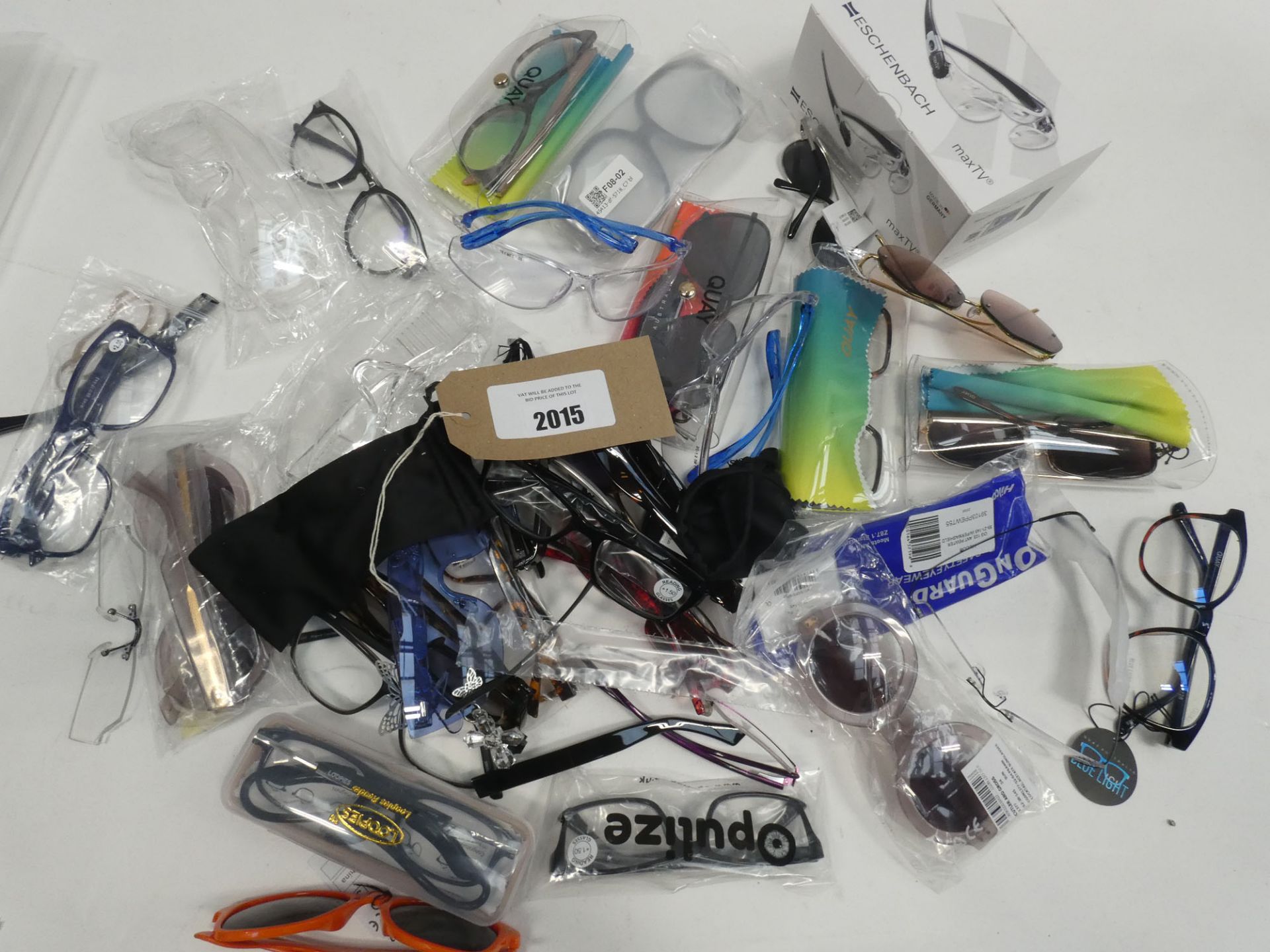 Bag of assorted glasses and sunglasses