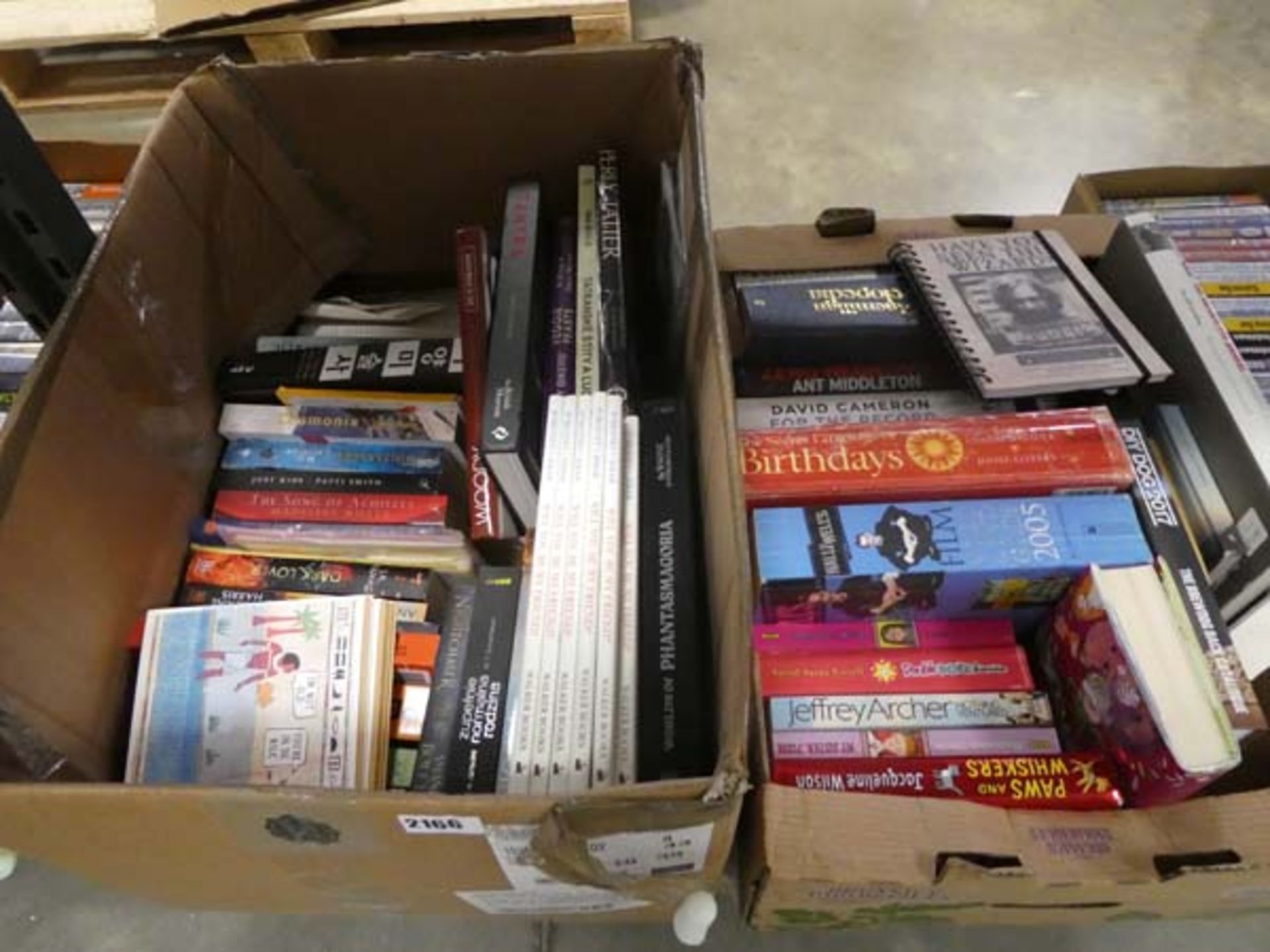 2 boxes of hard back and paperback books incl. reference materials