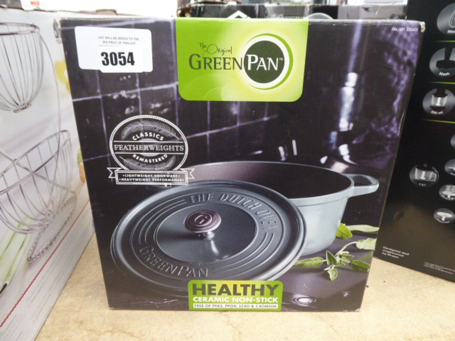 Non stick green pan cooking pot with box