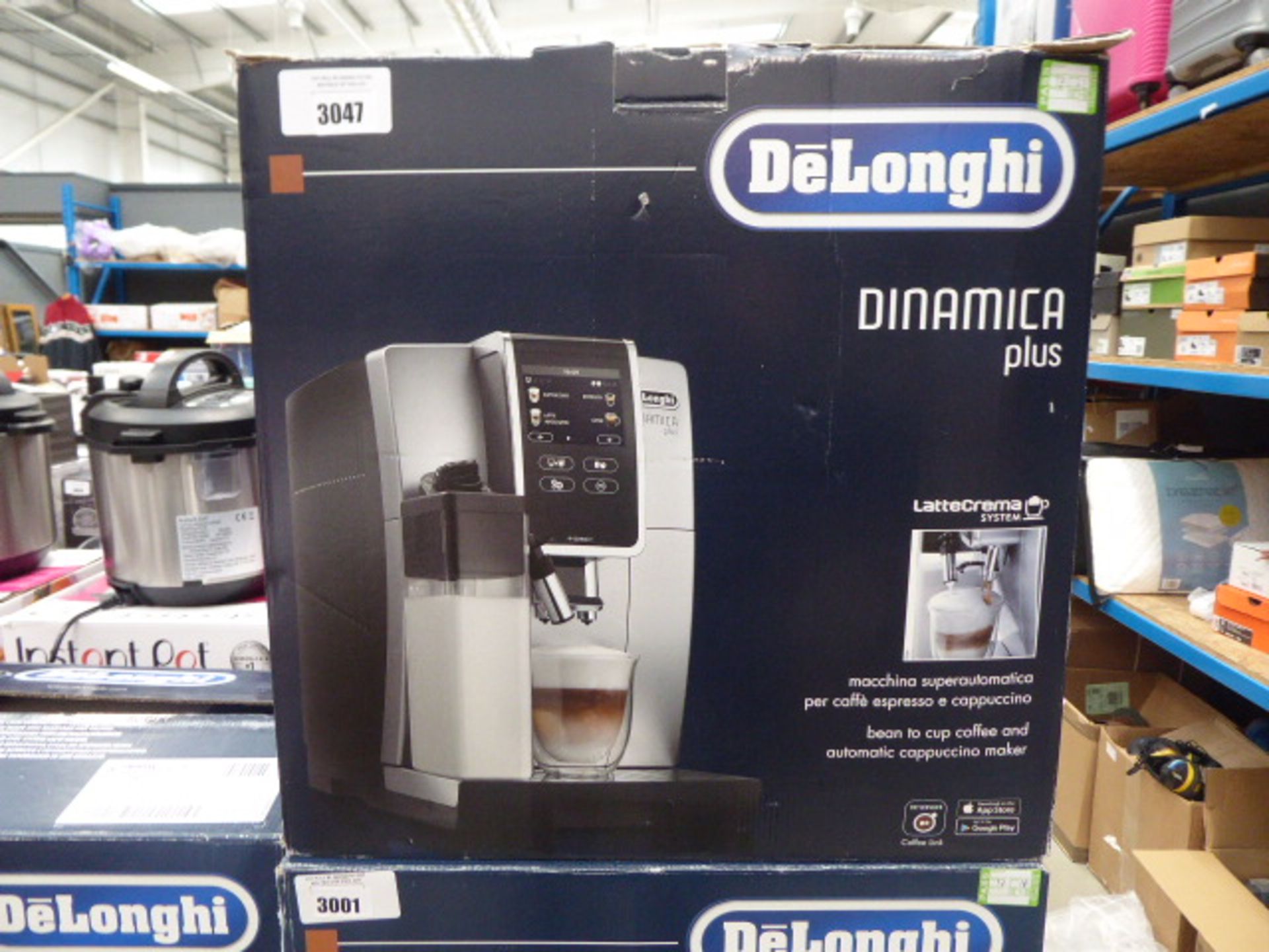 (TN67) - Delonghi Dinamica plus coffee machine with box