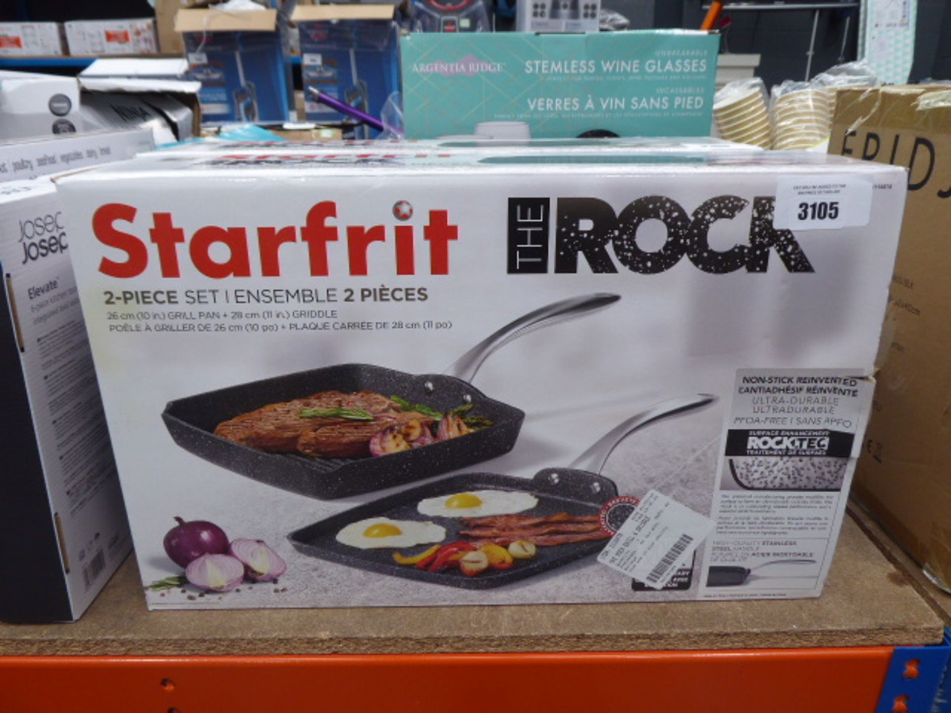 Starfrit 2 pc grill pan and griddle set