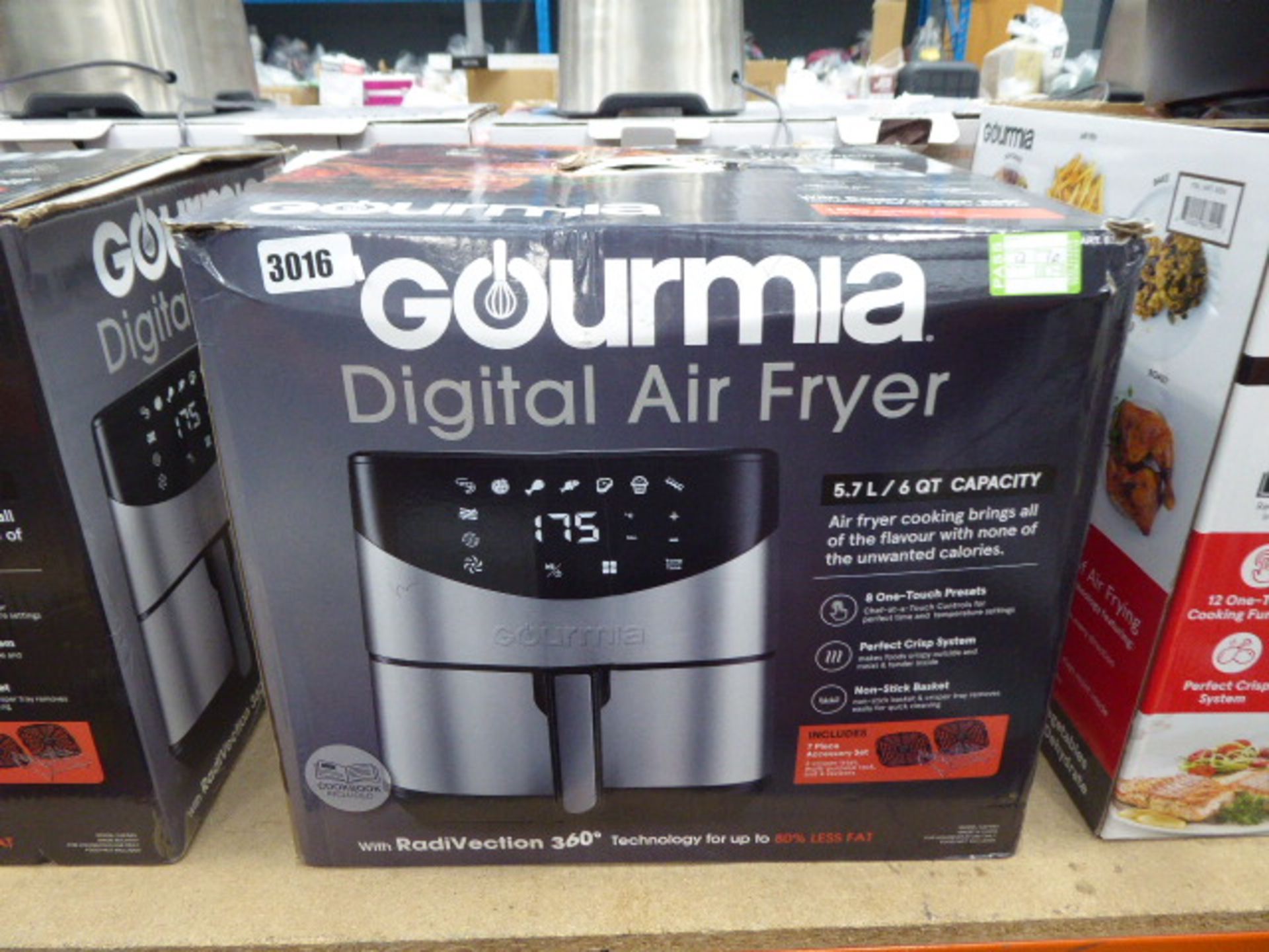 (TN10) - Gourmet 5.7L digital air fryer with box