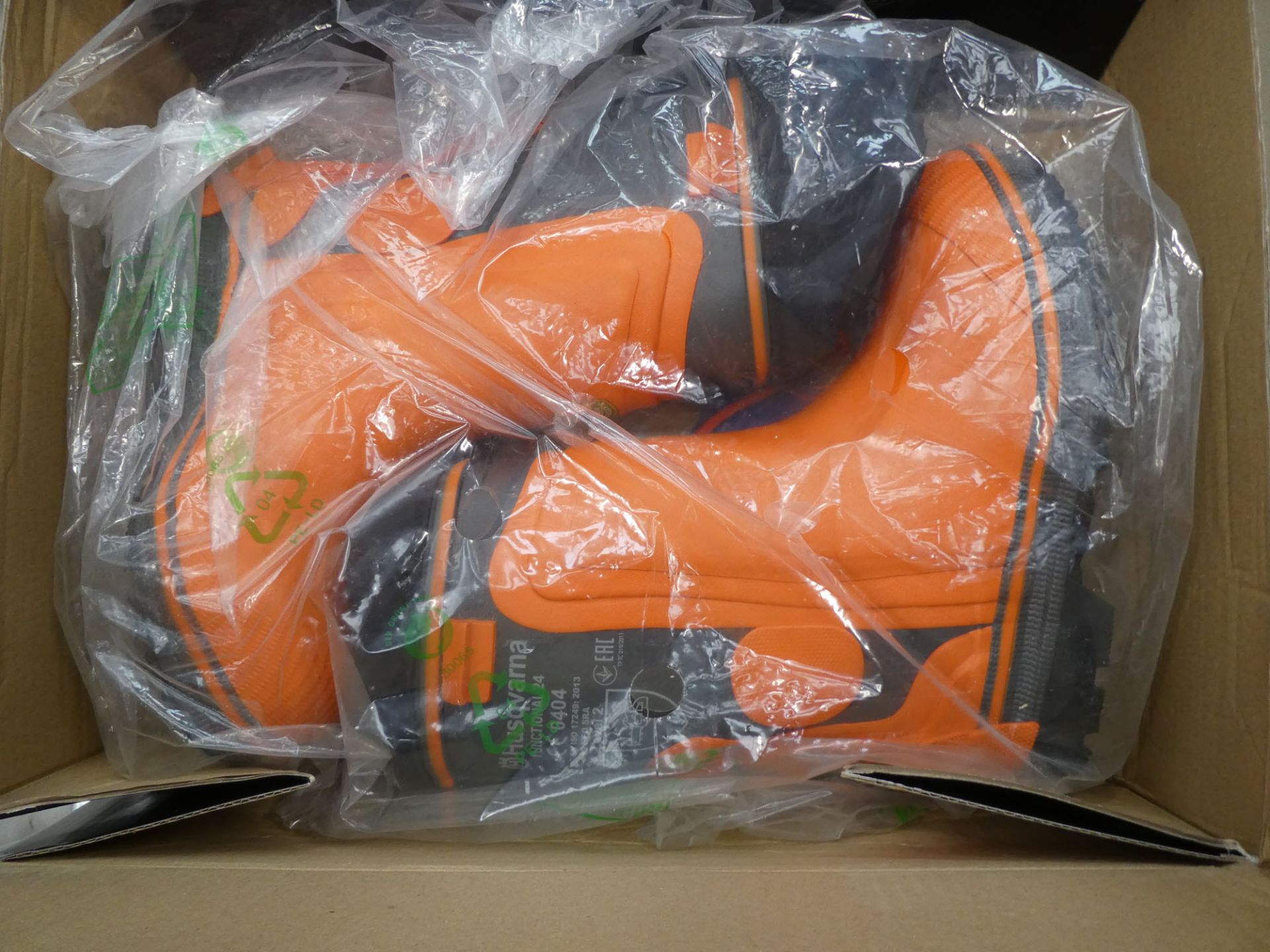 Box of Husqvarna chainsaw boots