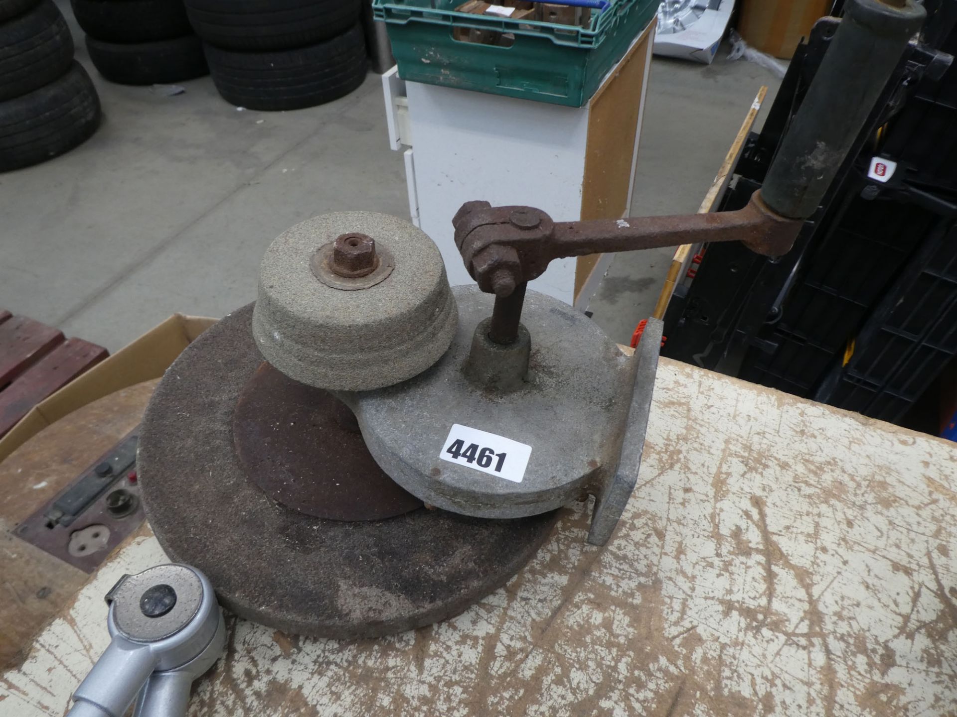 Vintage grinding stone