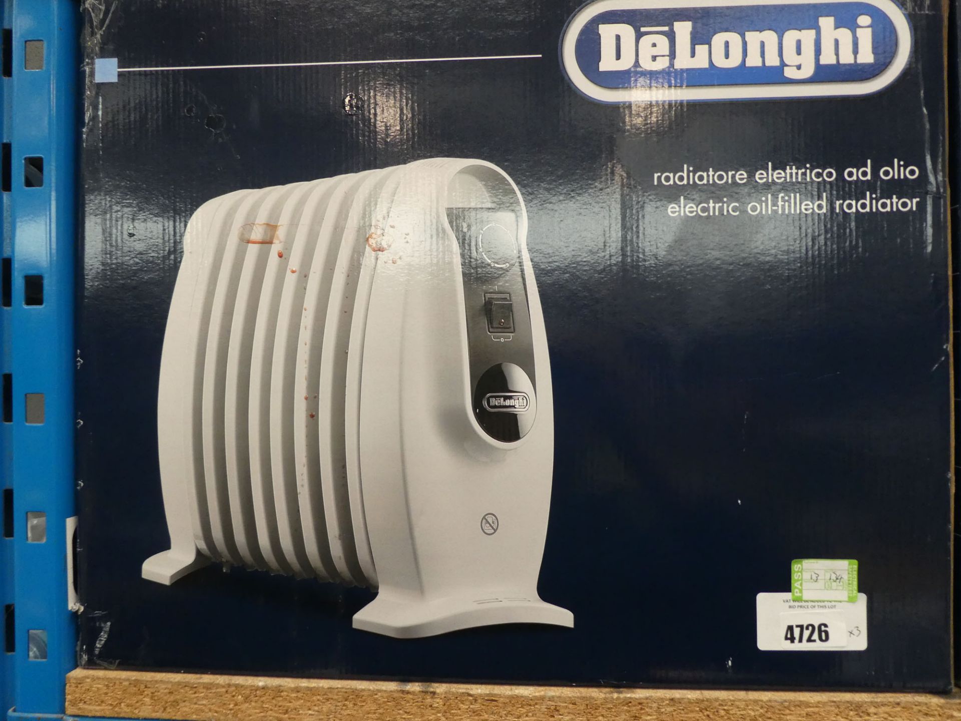 3x DeLonghi small boxed oil filled radiators