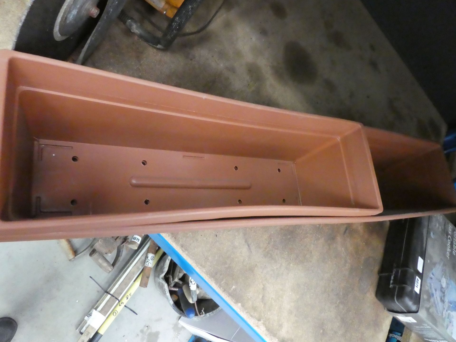 3 plastic terracotta coloured troughs - Image 2 of 2