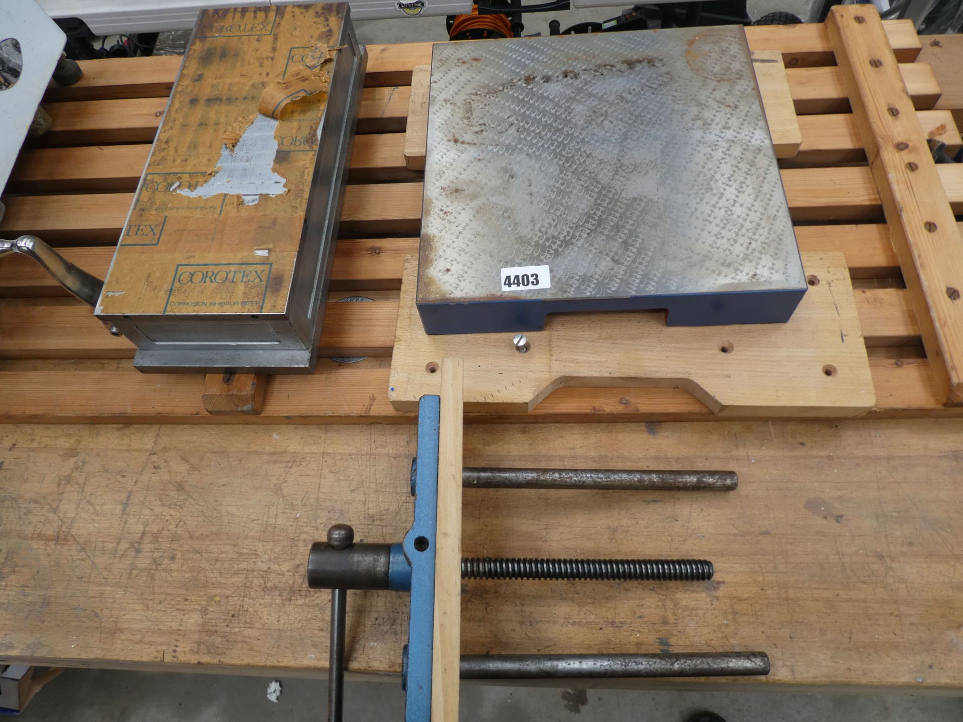 Engineers surface plate and a magnetic chuck