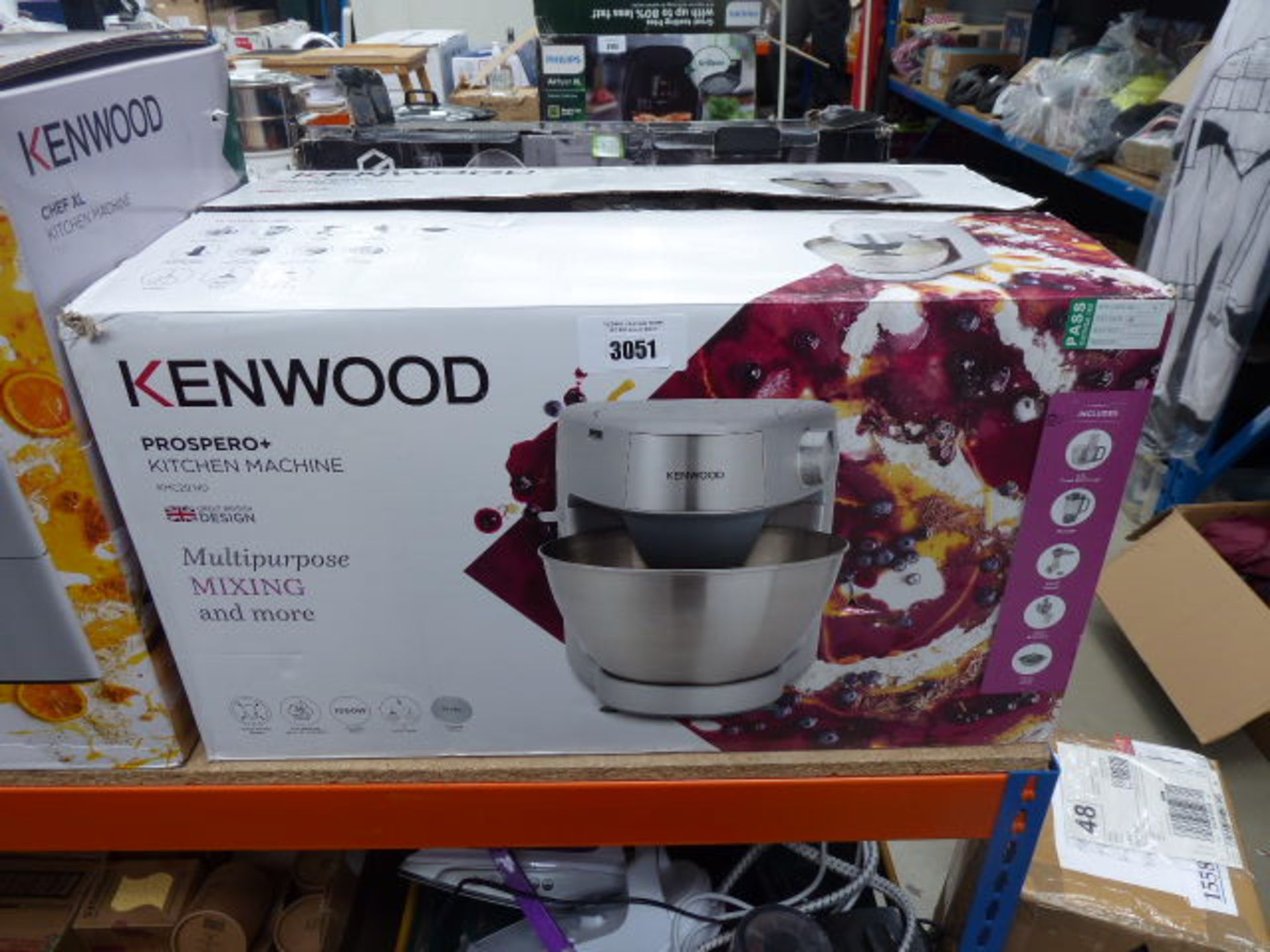 (TN14) Kenwood Prospero Plus kitchen machine model KHC29.NO Light use, 11 attachments