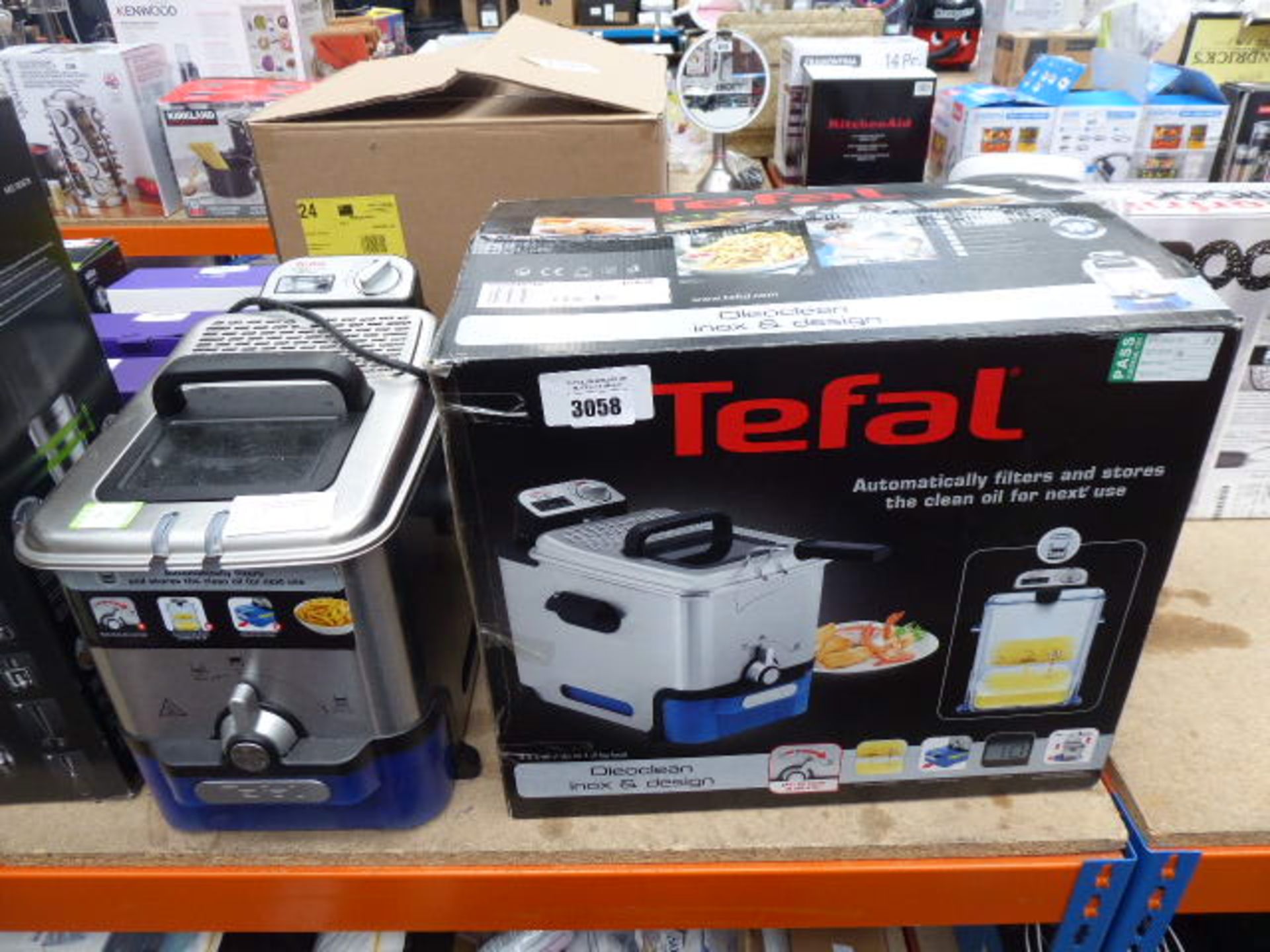 (TN57) Tefal filter fryer with box and another unboxed Boxed - light use Unboxed - heavy use