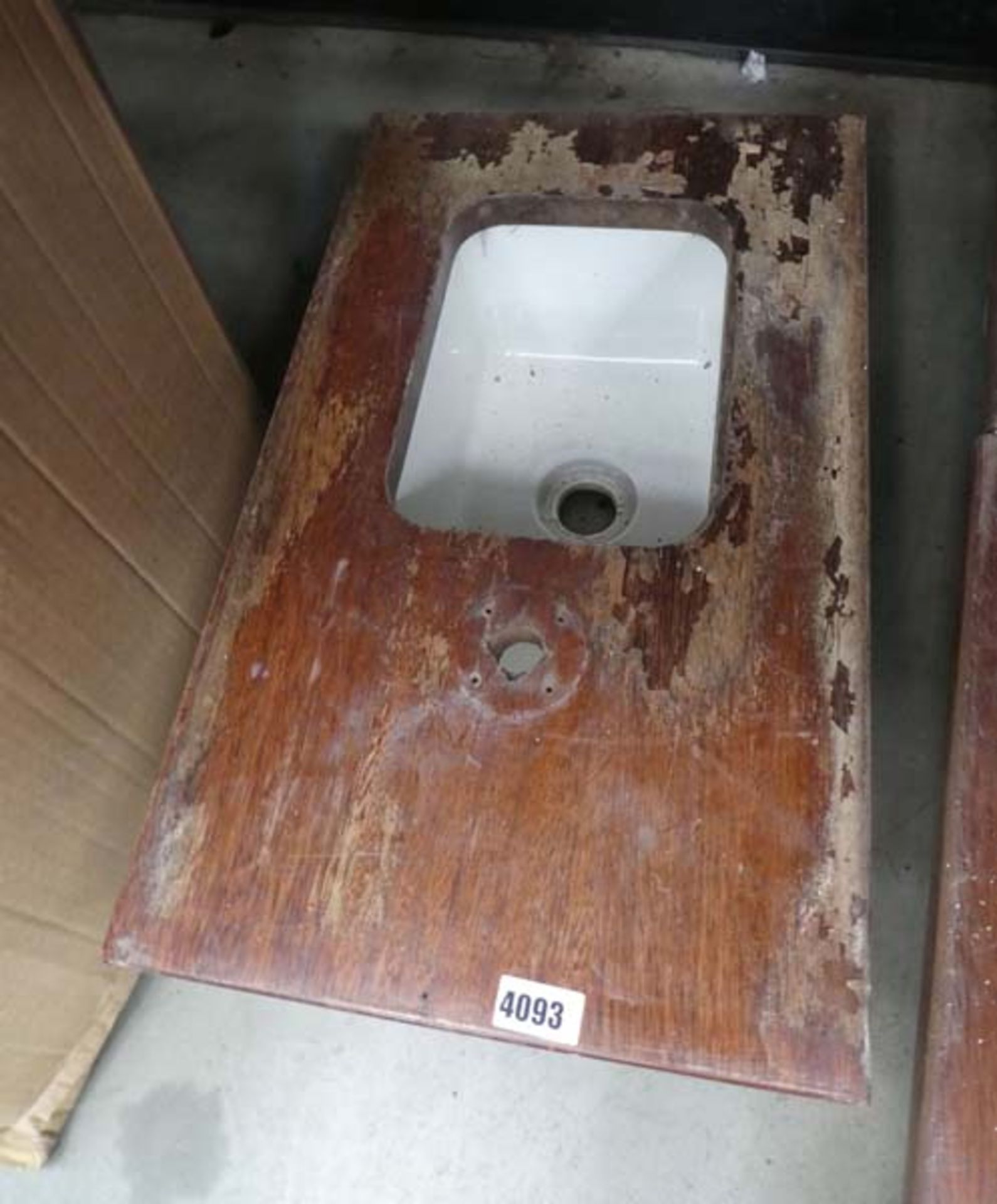 Single wooden top butler sink