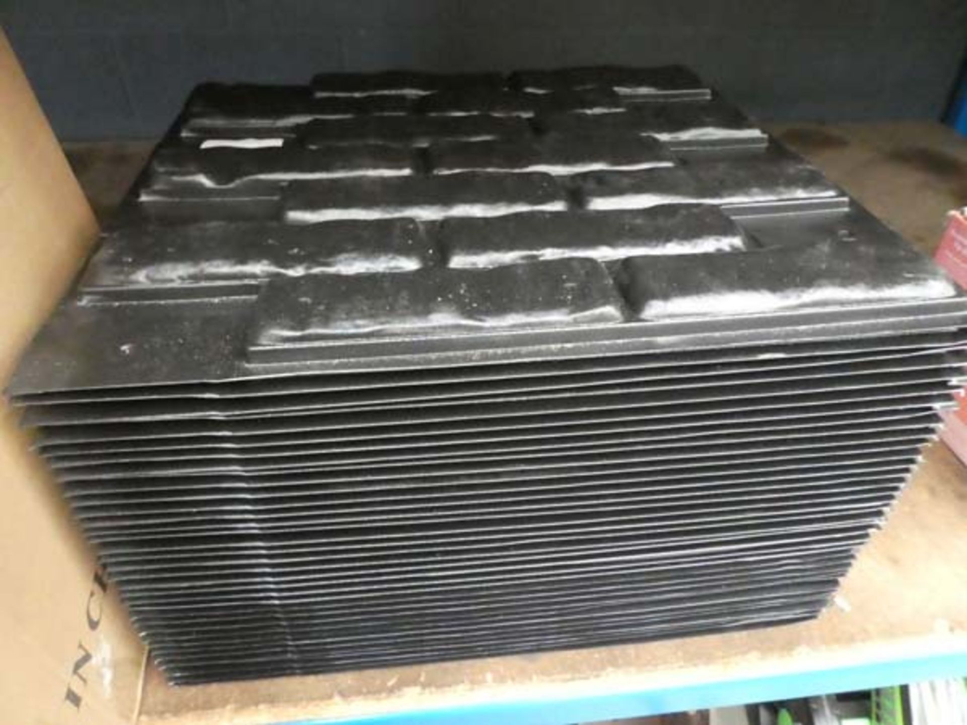 Box of artificial brick tiles and brick molds