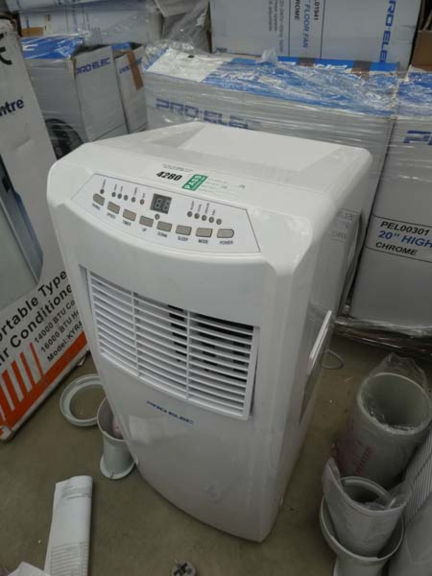 Pro Elec air conditioning unit with hose