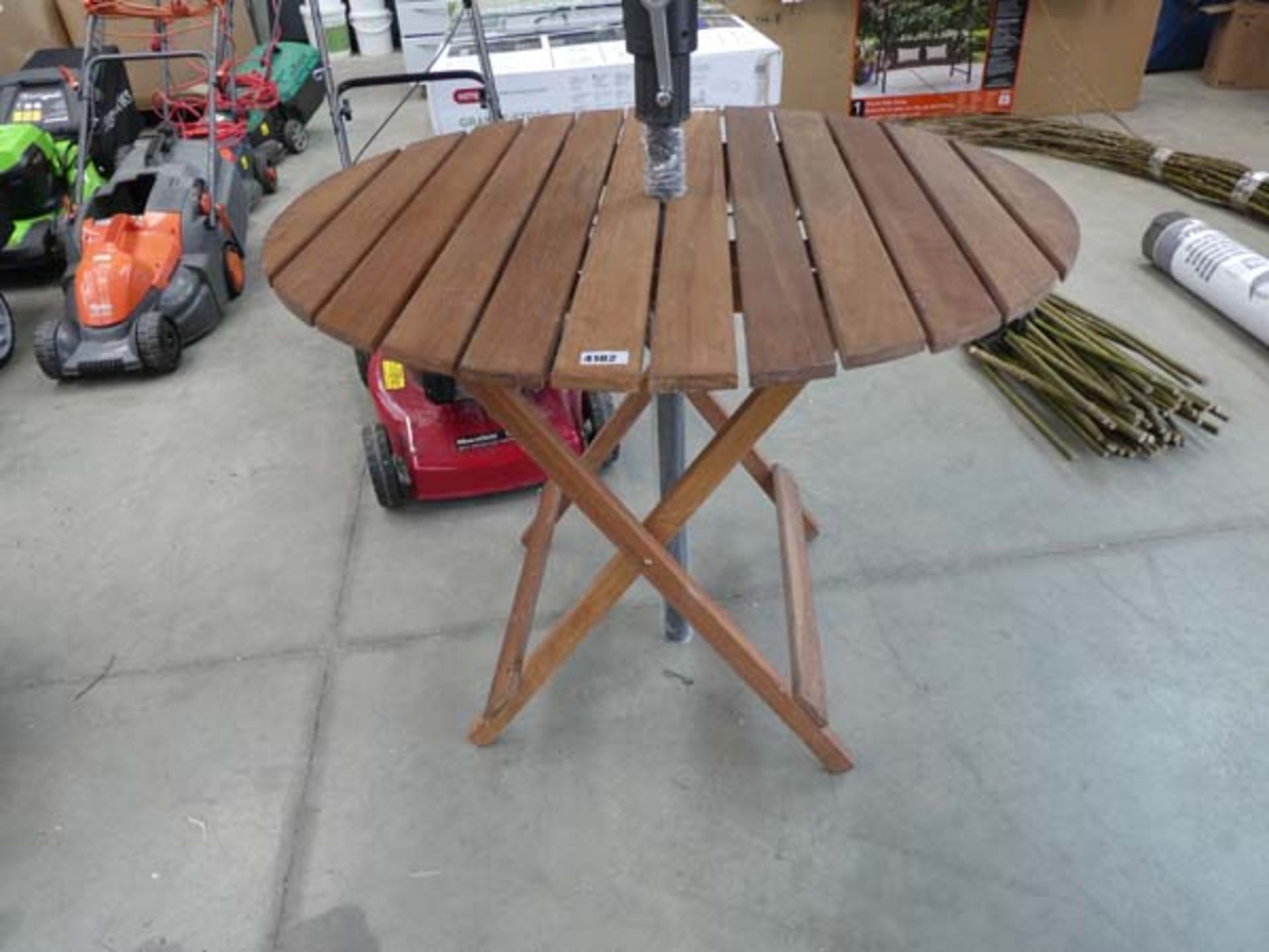 Wooden fold up table