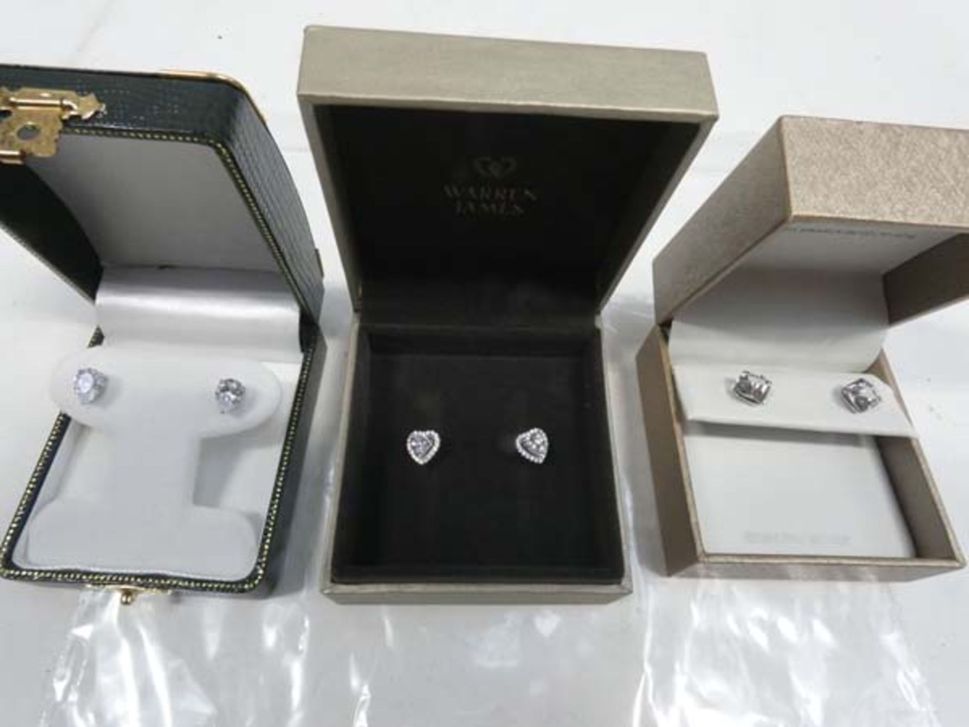 3x pairs of boxed earrings