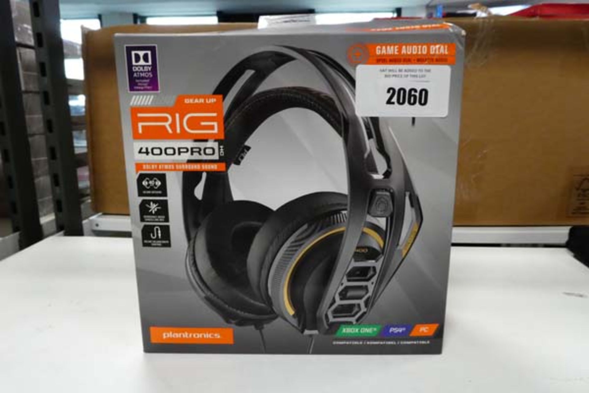 Pair of Rig Plantronic 400 Pro gaming headphones with box - Image 2 of 2