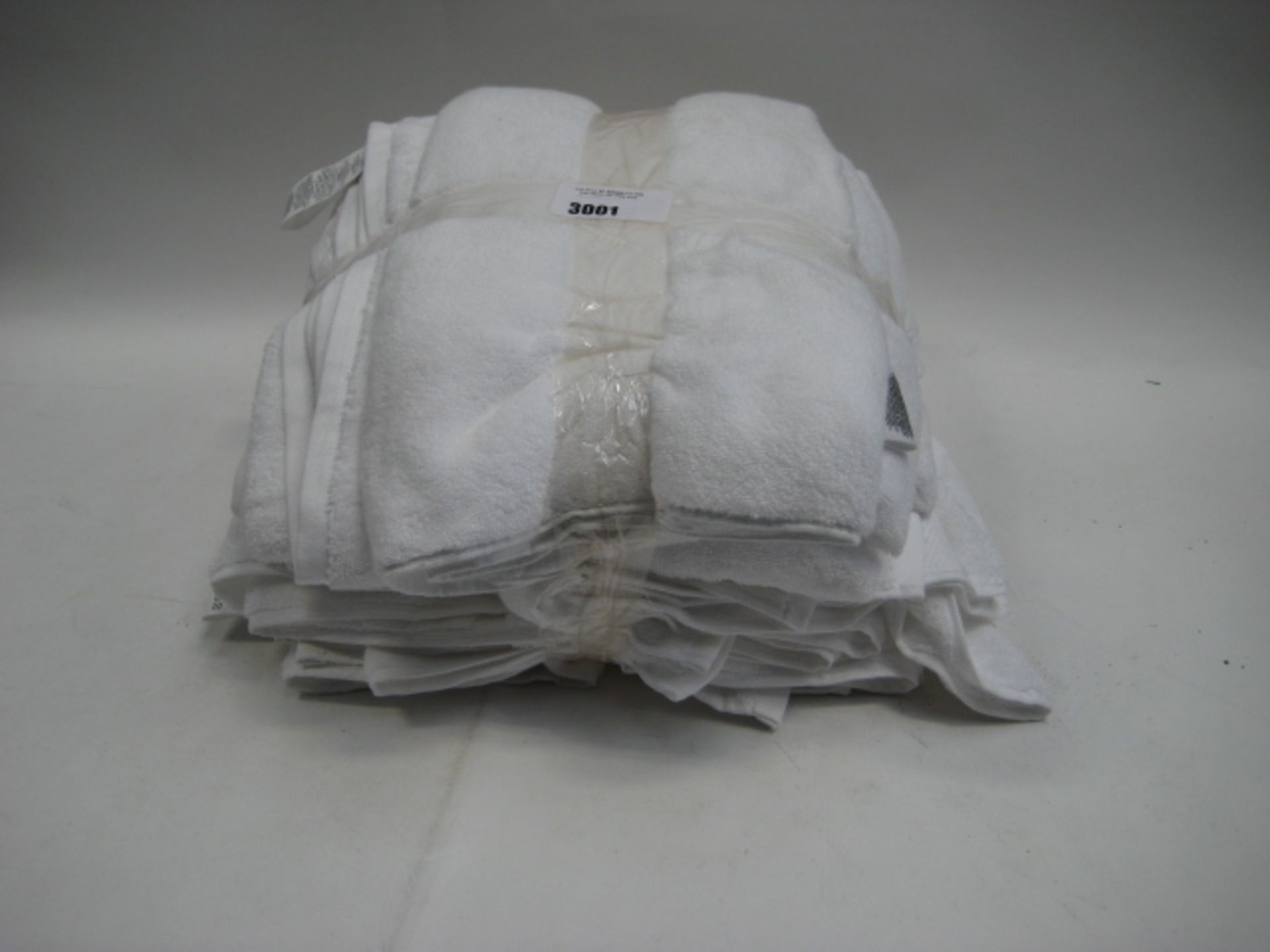 Bundle of white hand towels