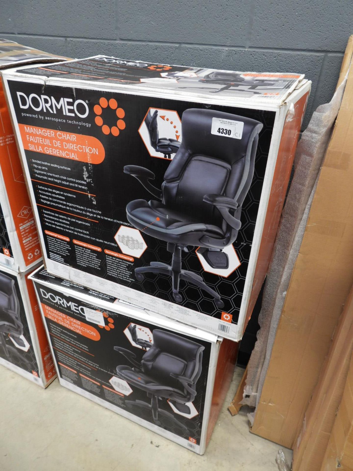 2 Dormeo boxed chairs (parts only)