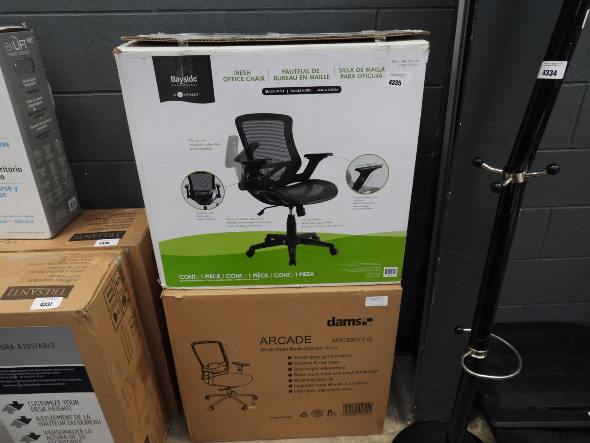 2 boxed chairs (parts only)