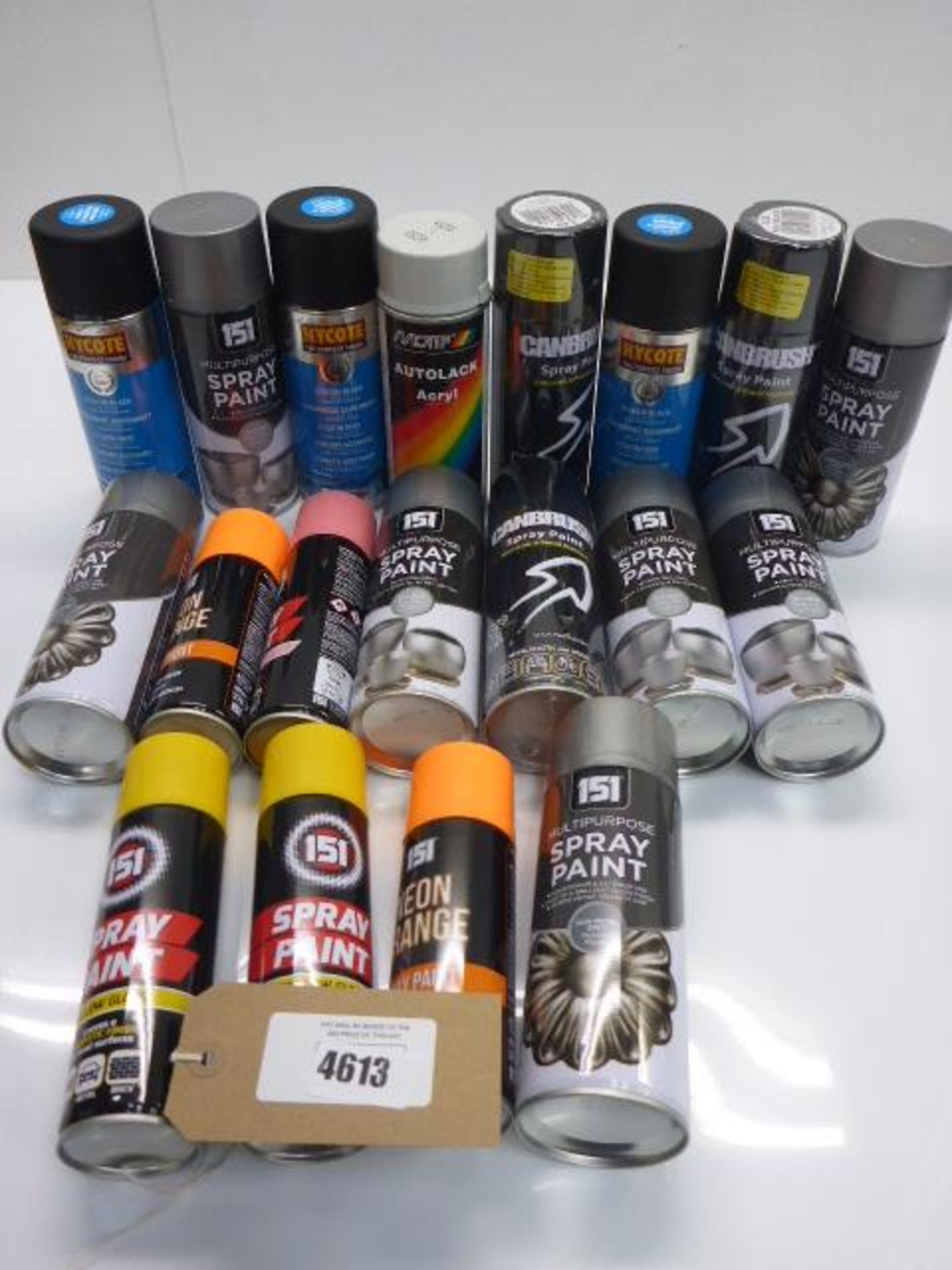 Selection of wood & metal spray paints in various colours