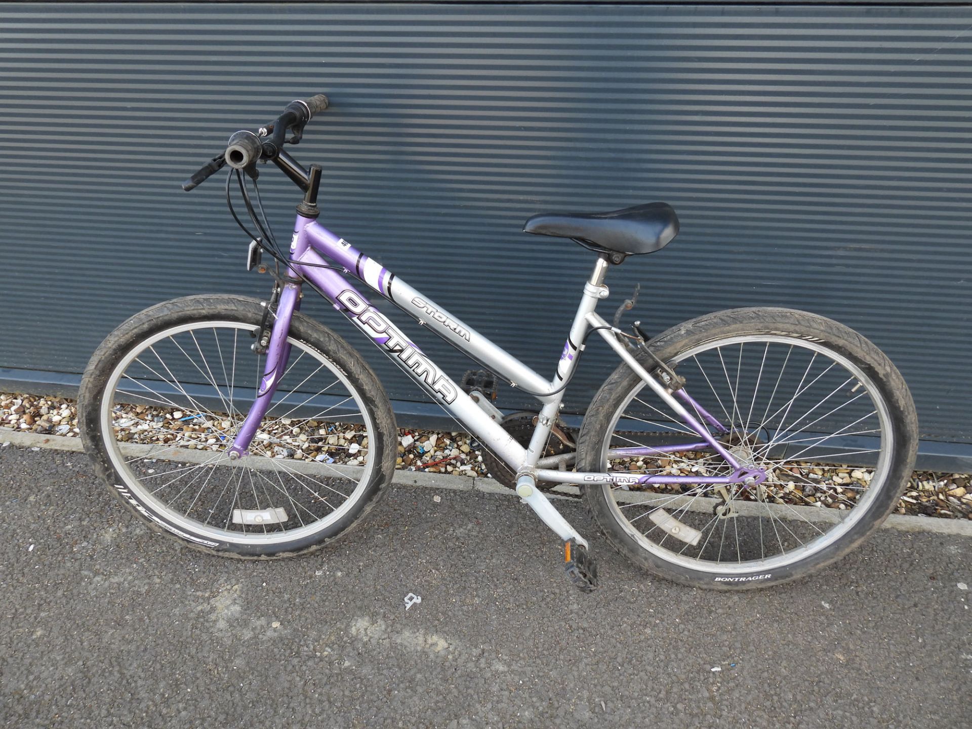 Optima Storm silver and purple ladies mountain bike