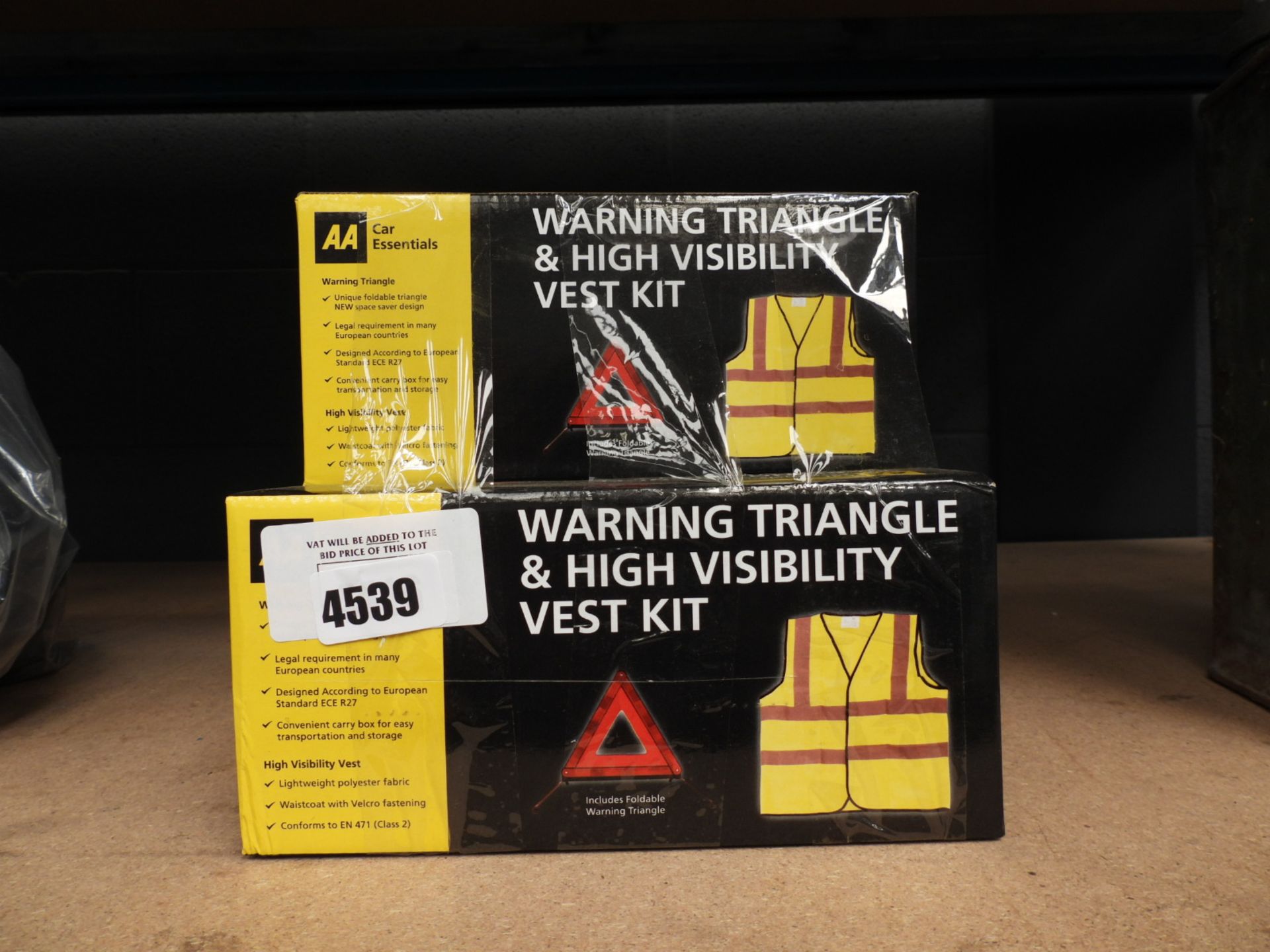 4416 - 5 warning triangle and high visibility vest kits