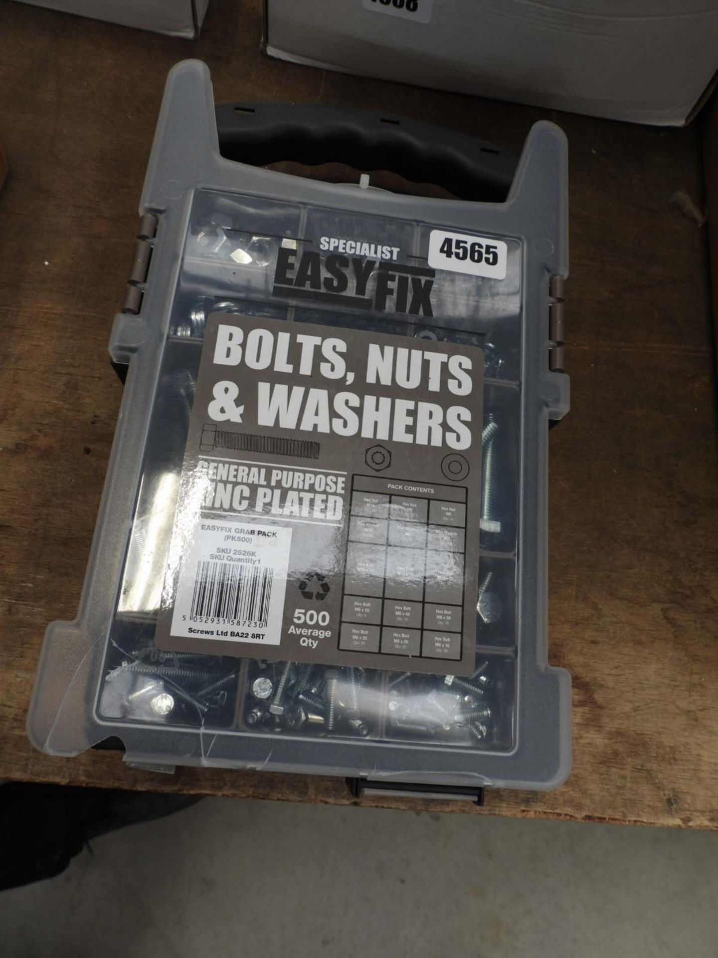 Box of bolts, nuts and washers