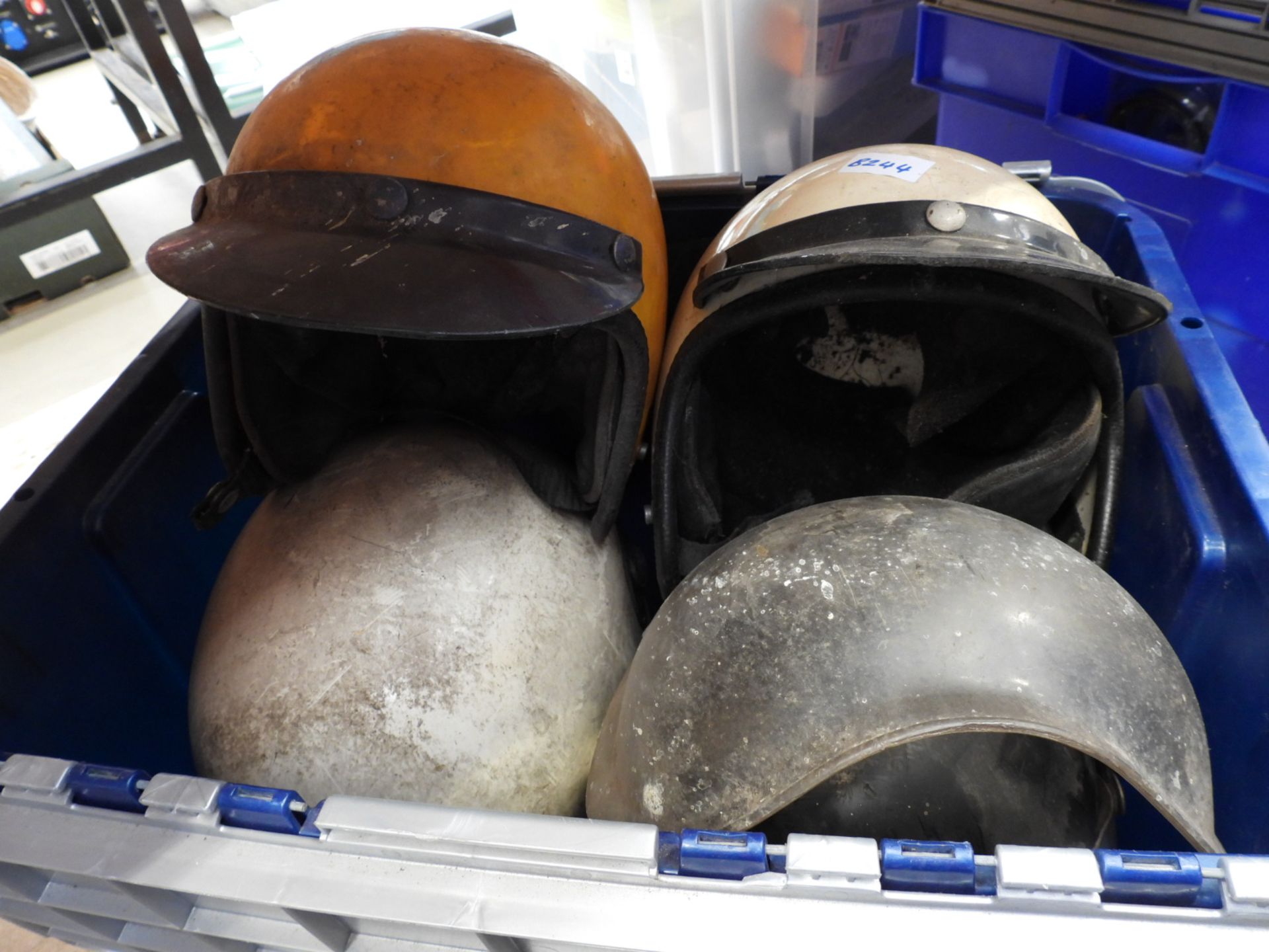 Vintage motorcycle helmets