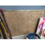 Corkboard with brass frame