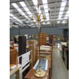 Brass finished 3 branch floor lamp