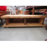 Rustic pine 2 tier coffee table