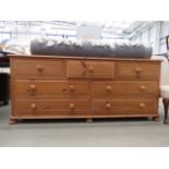 Pine multi drawer sideboard