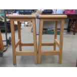 Pair of beech stools