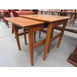 Teak nest of 2 tables