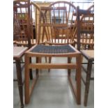 Teak chair with strung seat