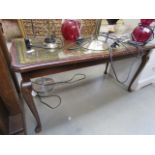 Reproduction mahogany cabriole coffee table